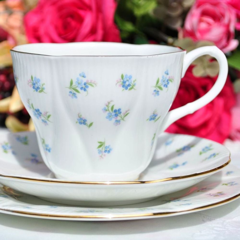 Royal Albert Blue Heaven Teacup Trio