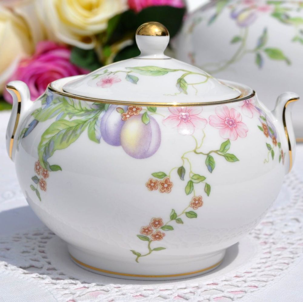 Wedgwood Sweet Plum Pattern Sugar Box with Lid