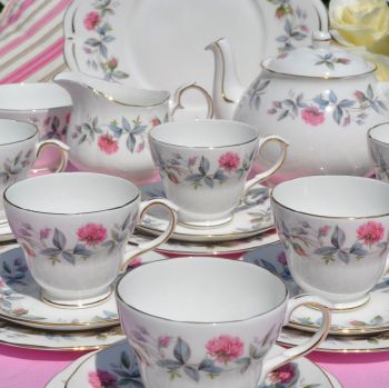 Duchess Bramble Rose English Vintage Bone China Tea Set with Teapot