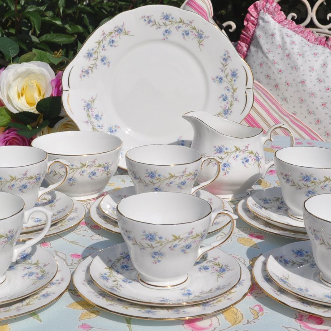 Duchess Tranquility Vintage Bone China Tea Set for Six