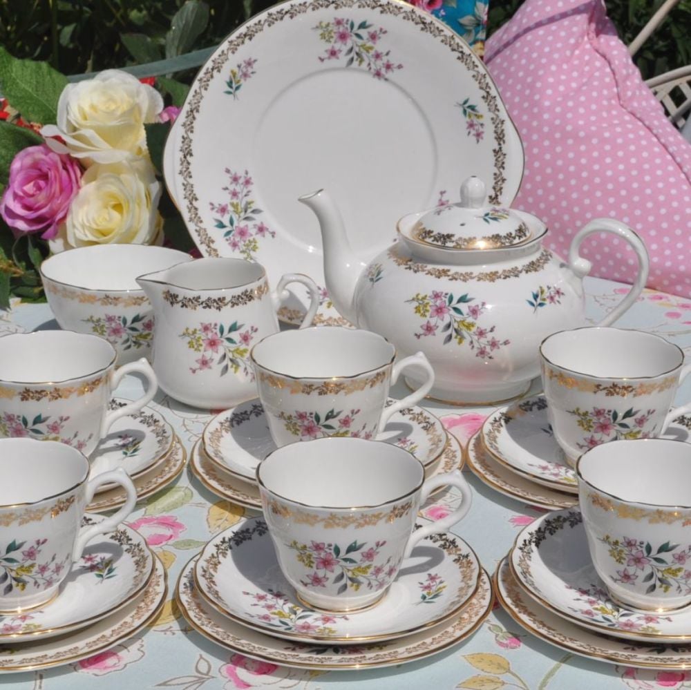 Royal Grafton fine china tea set with teapot