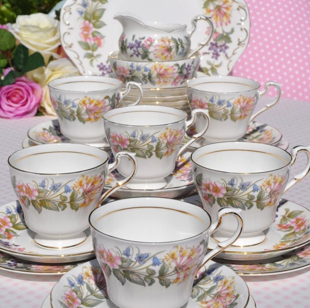 Paragon Country Lane Vintage China 27 Piece Tea Set for Six