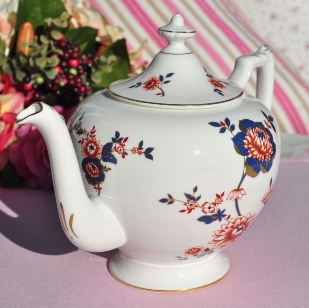 Coalport Khotar Imari Style Vintage Large Bone China Teapot