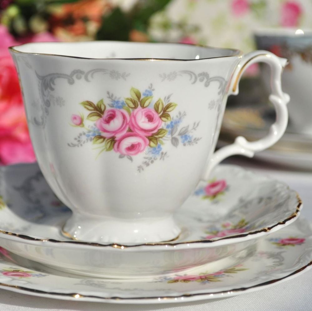 Royal Albert Tranquillity Vintage China Teacup Trio c.1970s