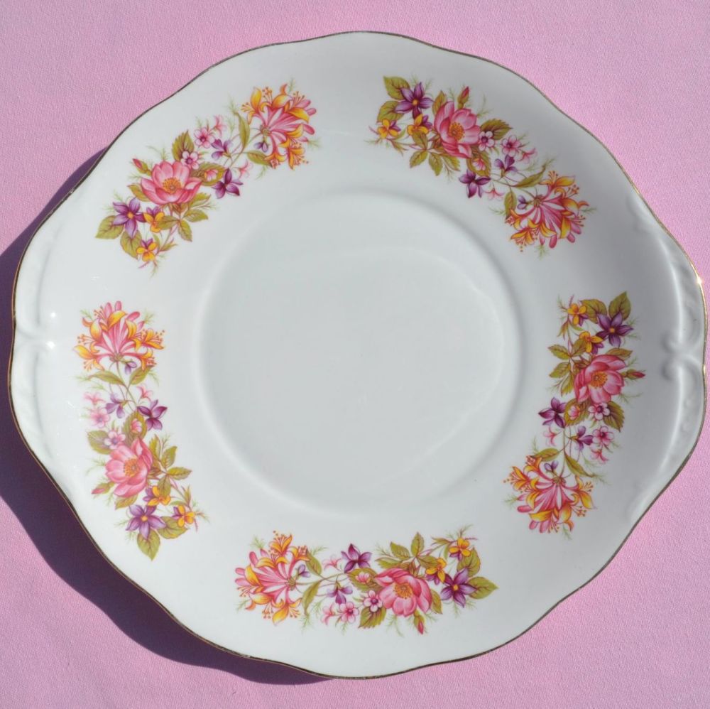 Colclough Wayside Vintage China Cake Plate