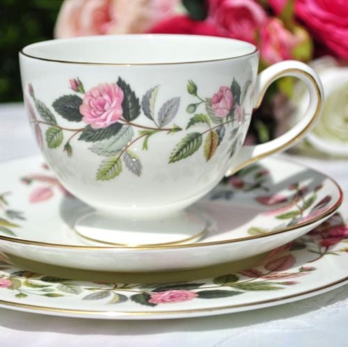 Wedgwood Hathaway Rose Vintage Teacup Trio