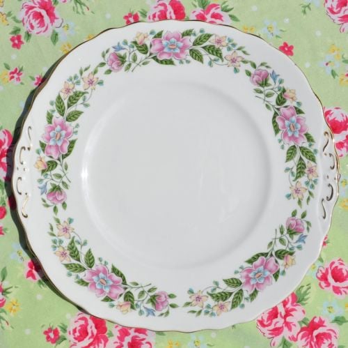Colclough Floral Cake Plate