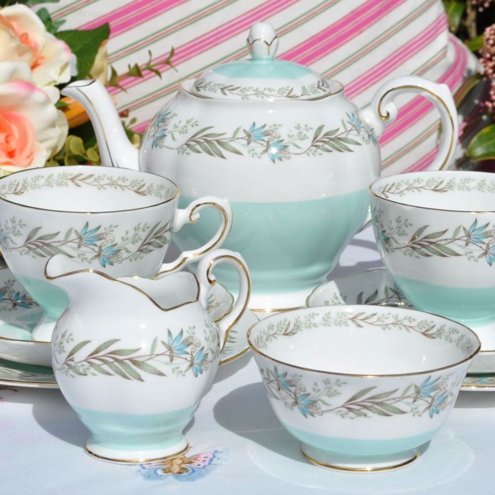 Tuscan Fresco Pattern Vintage China Tea for Two Tea Set c.1947+