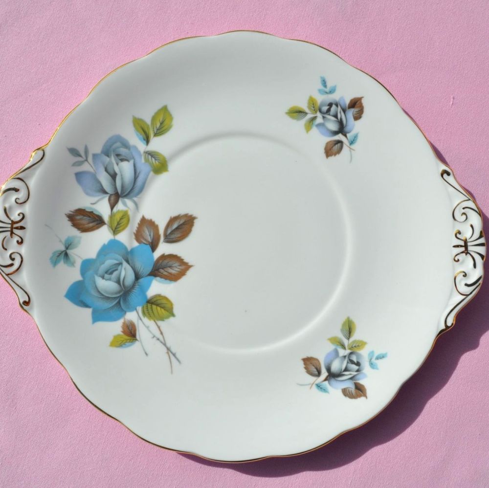 Royal Standard Blue Mist Vintage Cake Plate