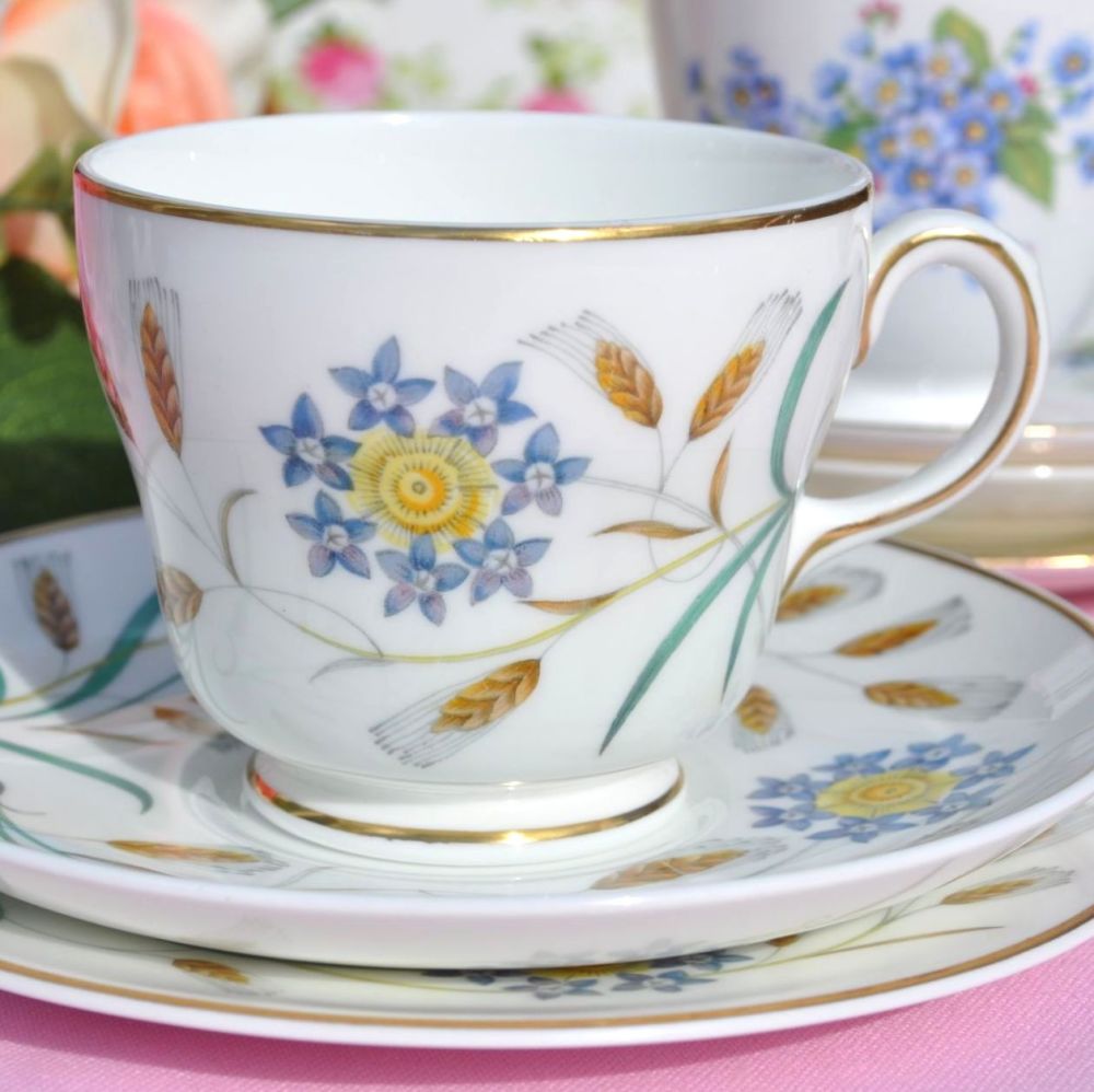 Wedgwood Wheatear W.4051 Vintage Teacup Trio