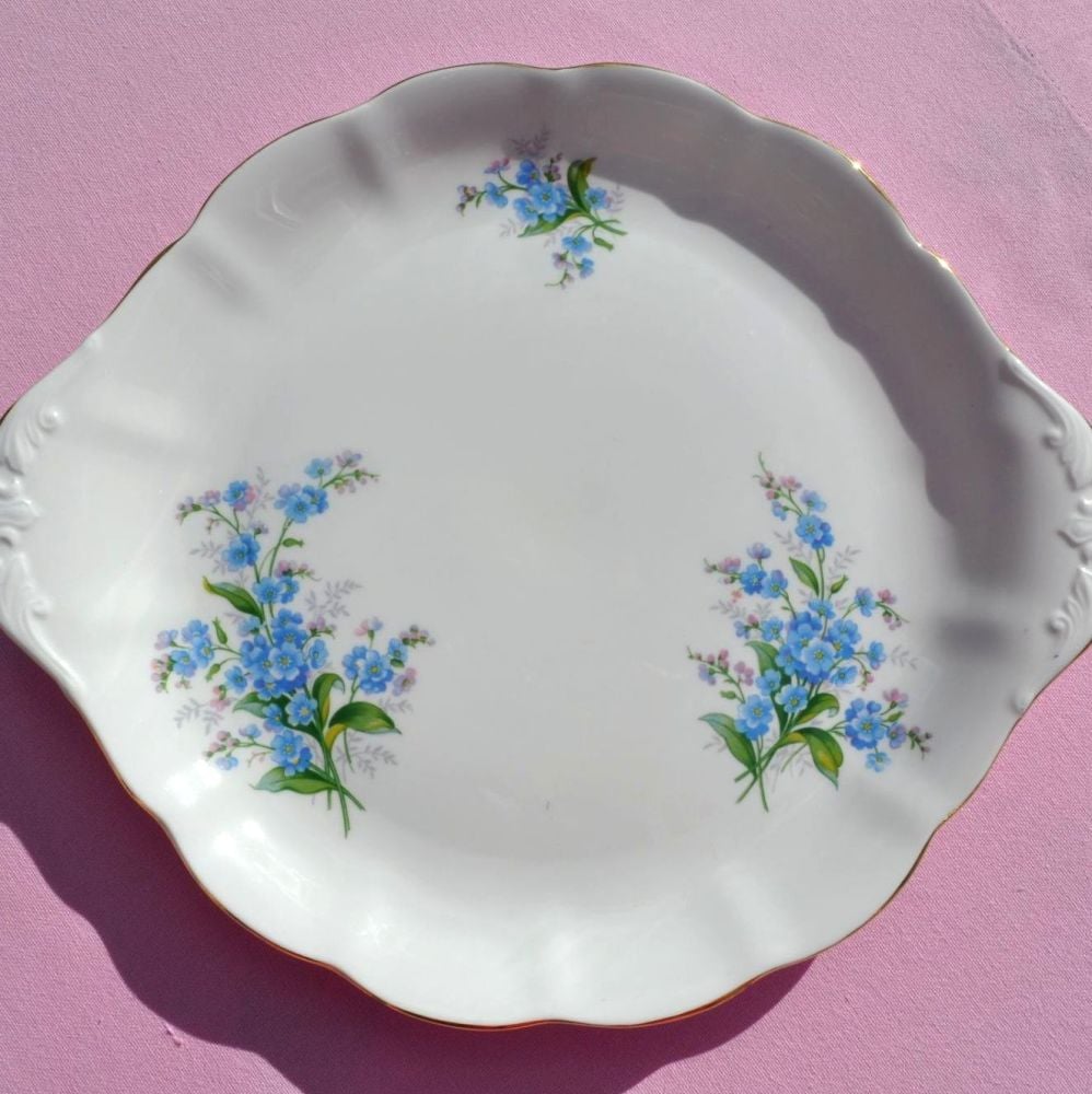 Royal Albert Forget-Me-Not Vintage China Cake Plate c.1950's