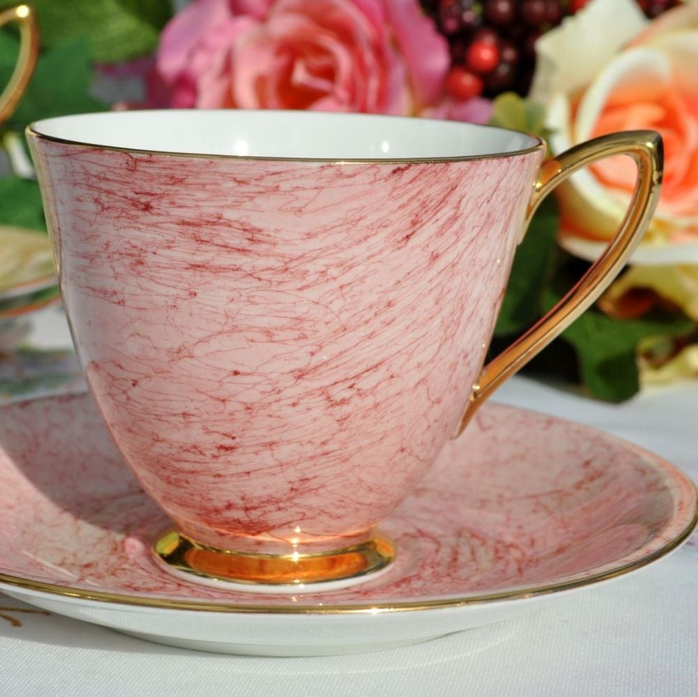 Royal Albert Gossamer Pink China Teacup and Saucer c.1950's