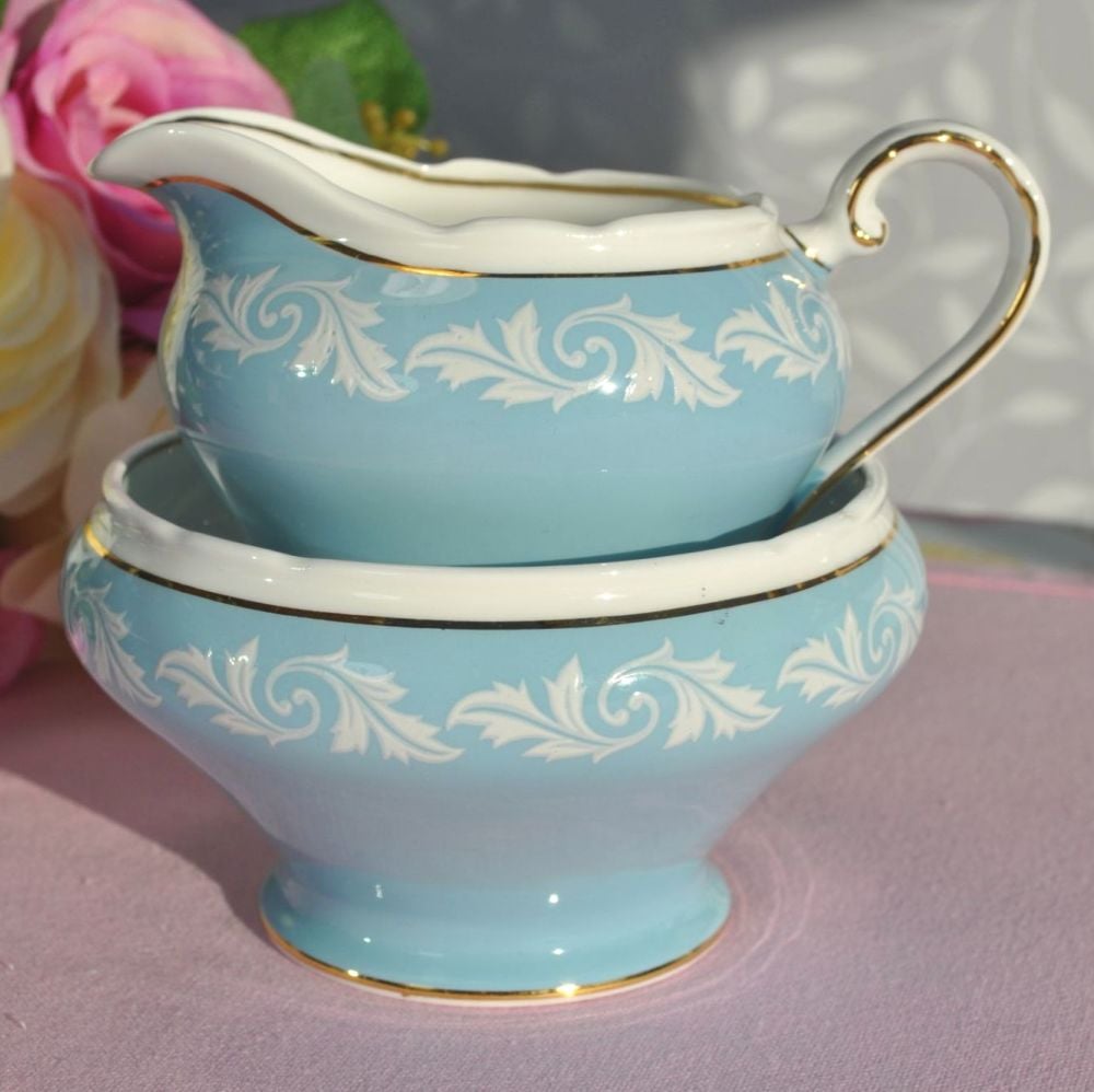Aynsley Jasperware Style Milk Jug & Sugar Bowl