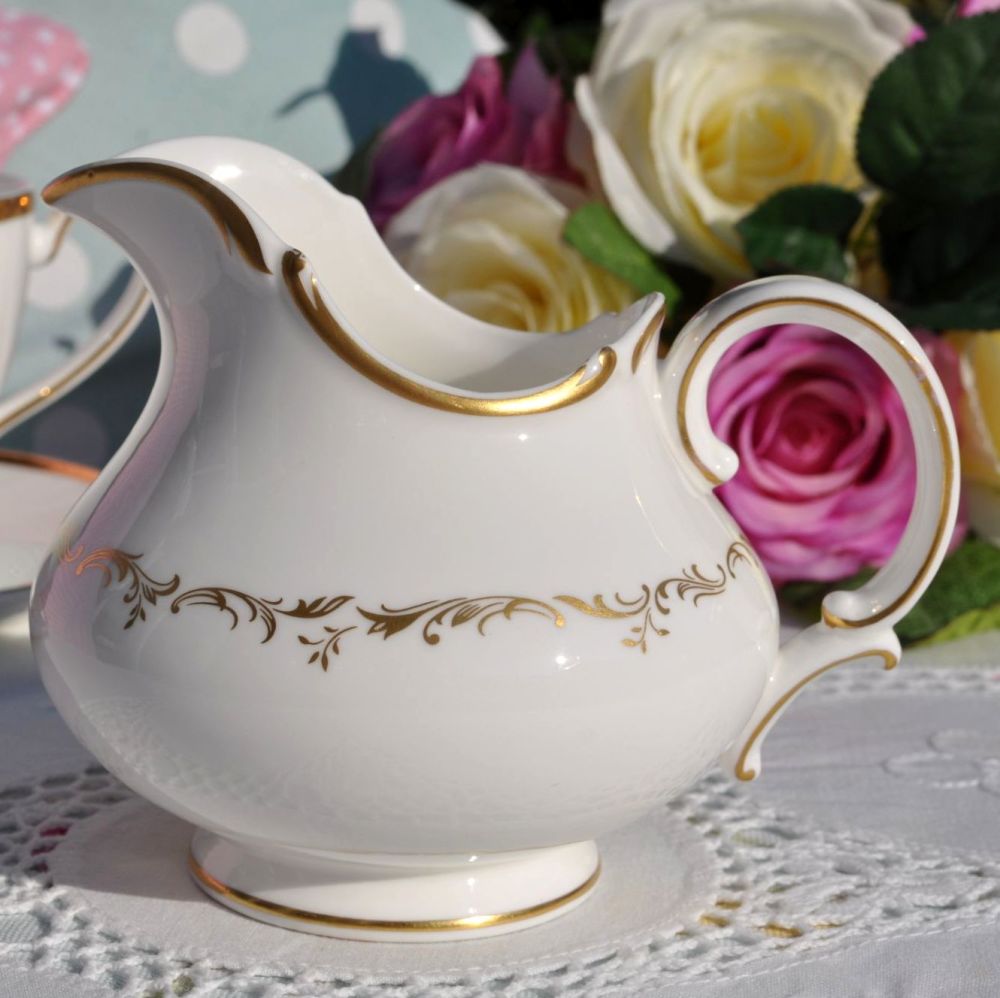 Royal Doulton Richelieu White and Gold Milk Jug c.1956+