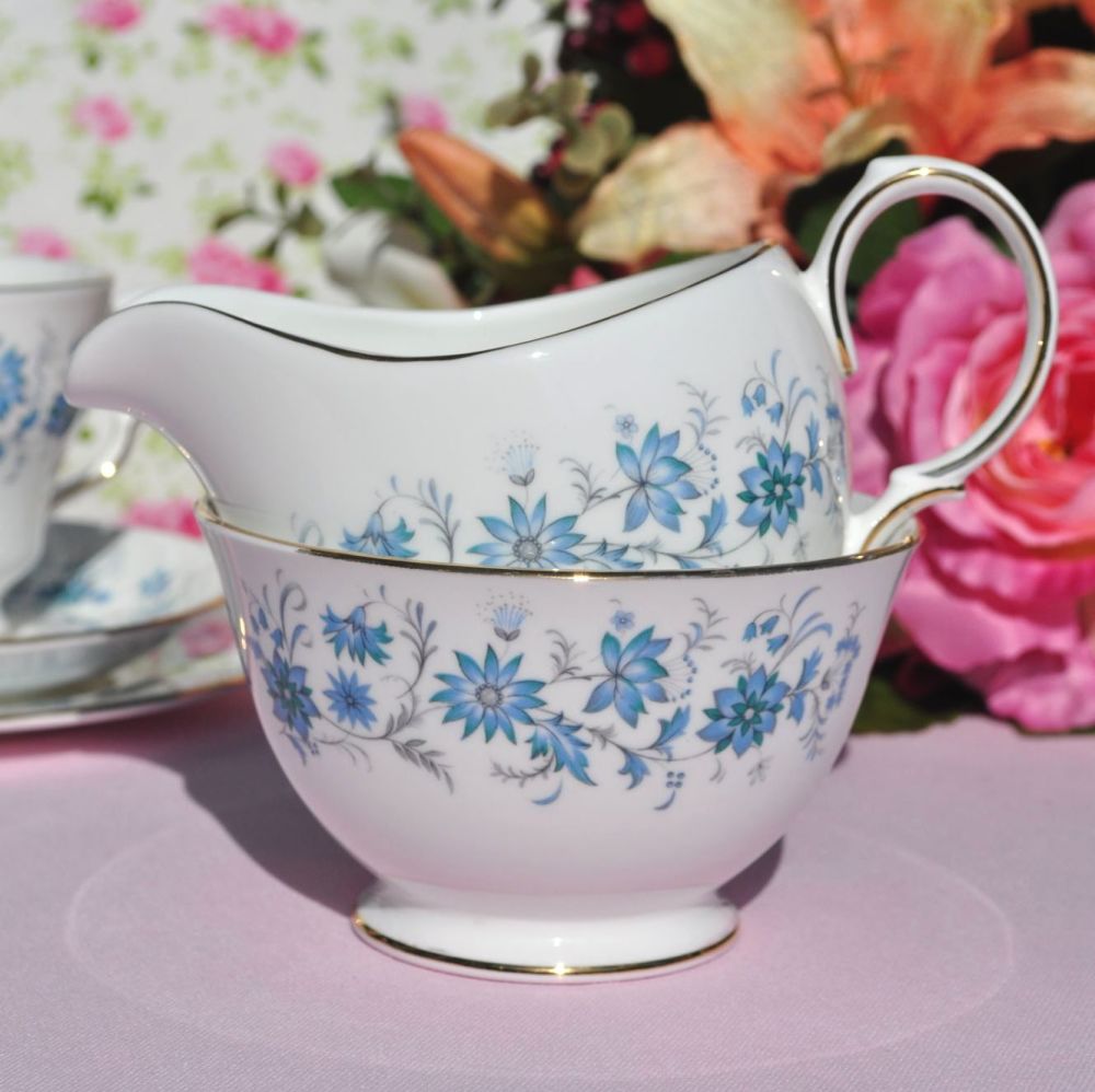 Colclough Braganza Vintage China Milk Jug and Sugar Bowl