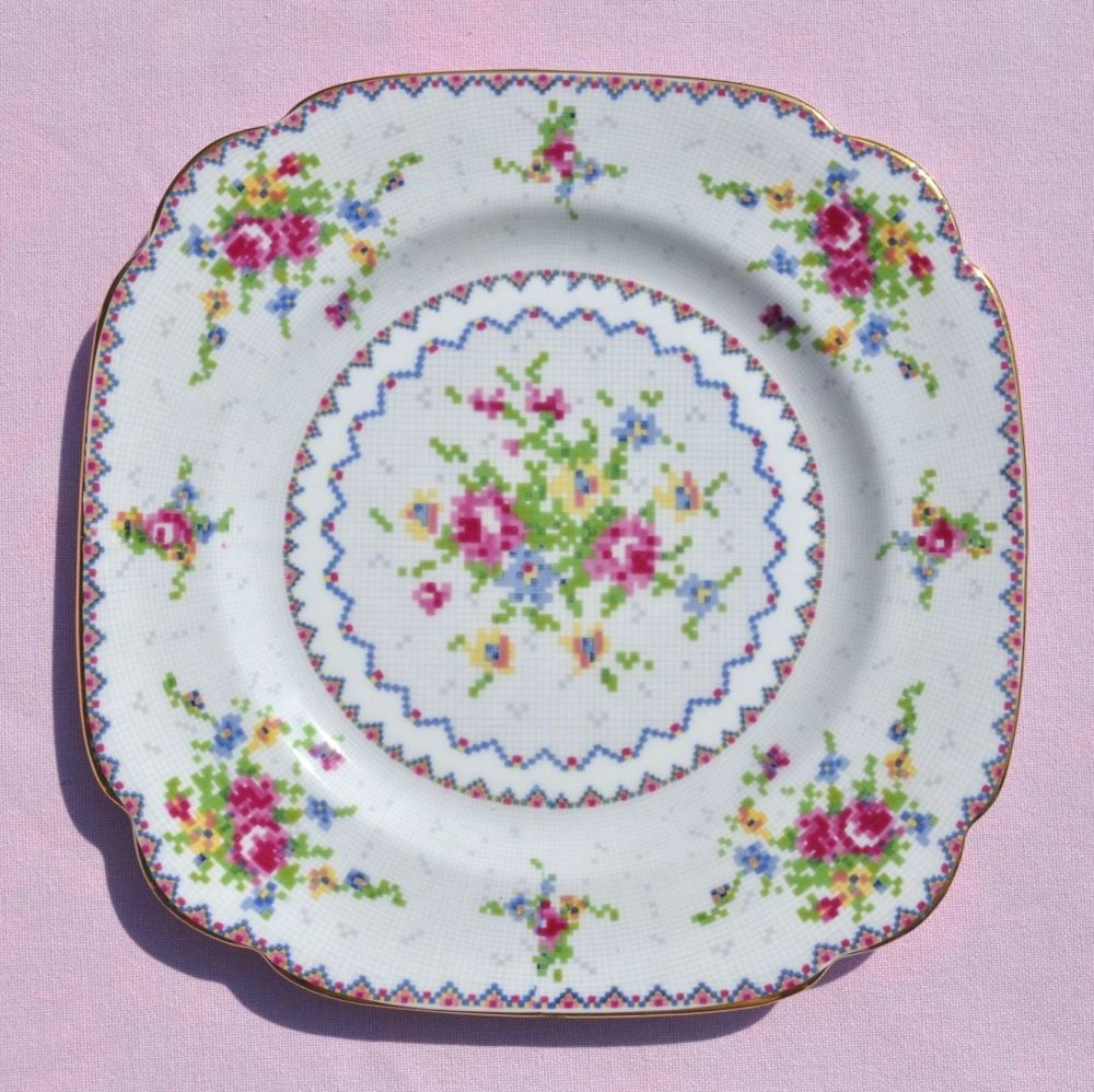 Royal Albert Petit Point Vintage Bone China 19.5cm Plate c.1930s