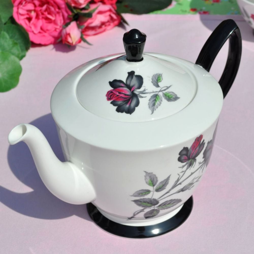 Royal Albert Masquerade Large Vintage China Teapot c.1950's