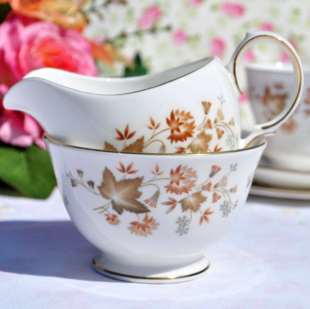 Colclough Avon Vintage China Milk Jug and Sugar Bowl