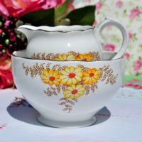 Roslyn China Bracken Milk Jug and Sugar Bowl c.1937-46
