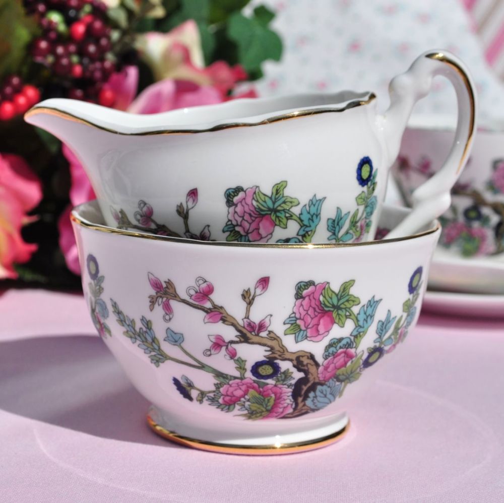 Argyle Indian Tree Vintage Bone China Milk Jug & Sugar Bowl