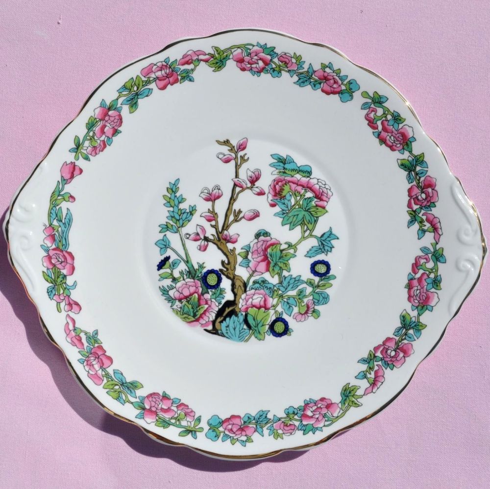 Argyle Indian Tree Vintage Bone China Cake Serving Plate