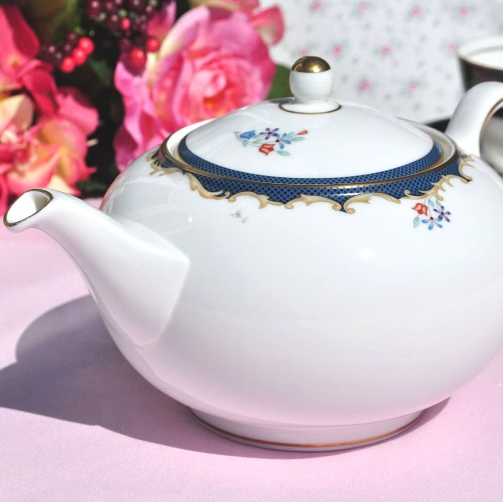 Wedgwood Chartley Pattern Vintage Bone China Teapot