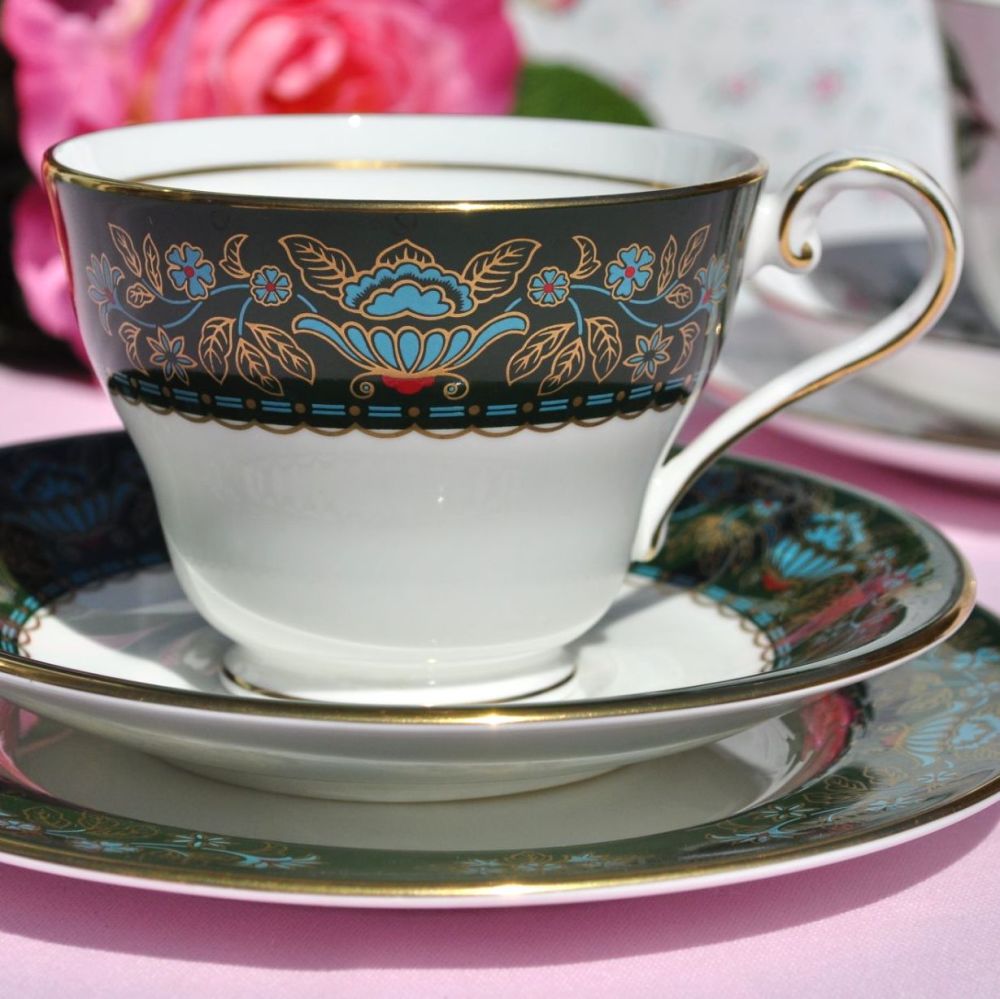 Aynsley Winchester Hand Enamelled Vintage Teacup Trio