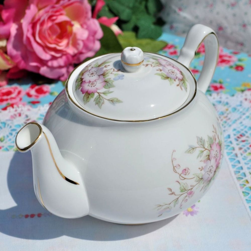 Duchess Pink Blossom Bone China Vintage 2 Pint Teapot