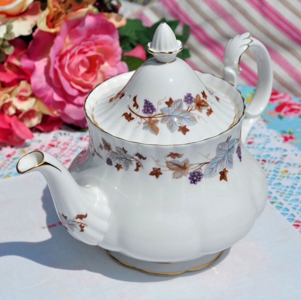 Royal Albert Lorraine Bone China Large Vintage Teapot