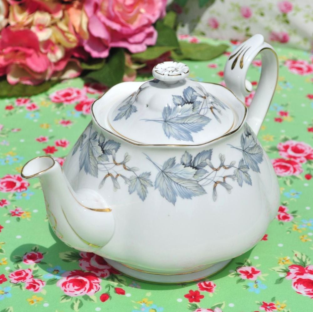 Royal Albert Silver Maple Vintage China 1.25 Pint Teapot c.1960s