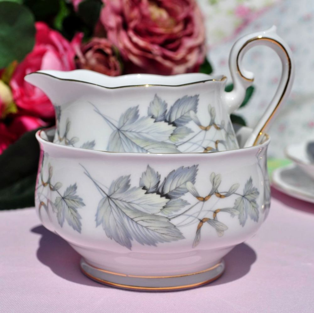 Royal Albert Silver Maple Milk Jug and Sugar Bowl c.1960s