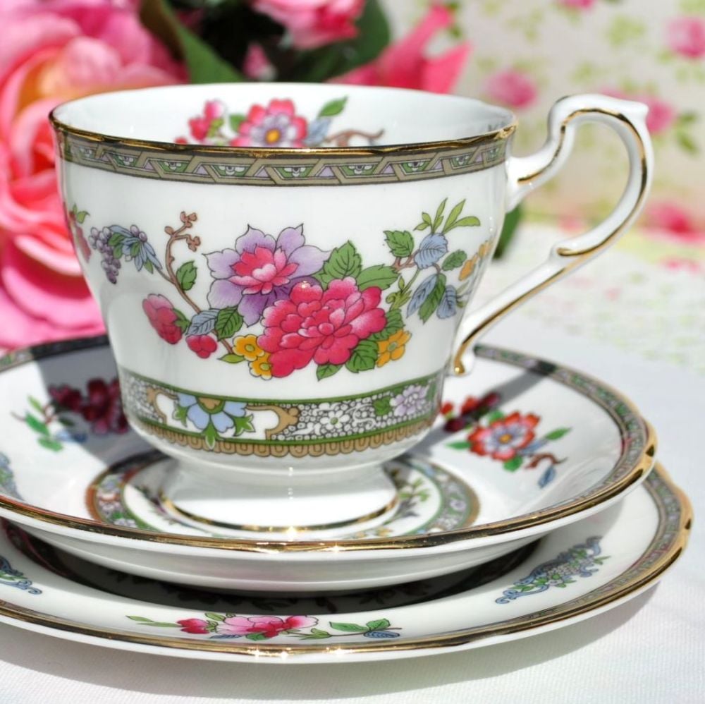 Paragon Tree of Kashmir Tea Cup Trio c.1950's