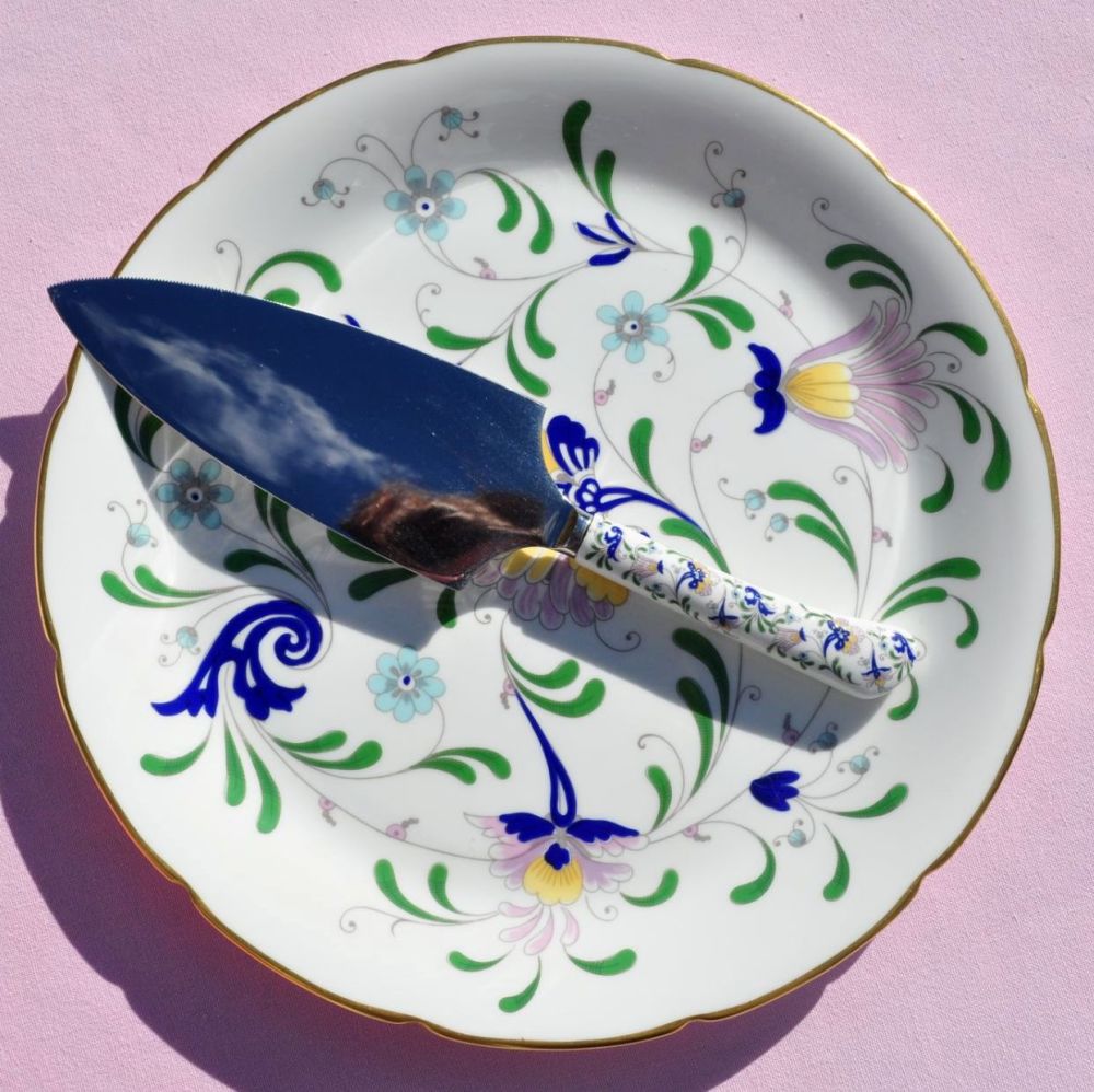 Coalport Pageant Bone China Cake Plate (and Cake Slice)