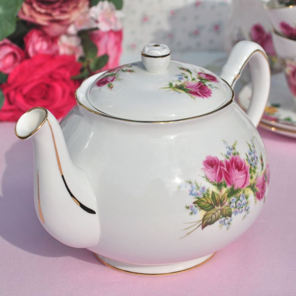 Duchess Velvet Rose Vintage Bone China Teapot 1.5 Pints