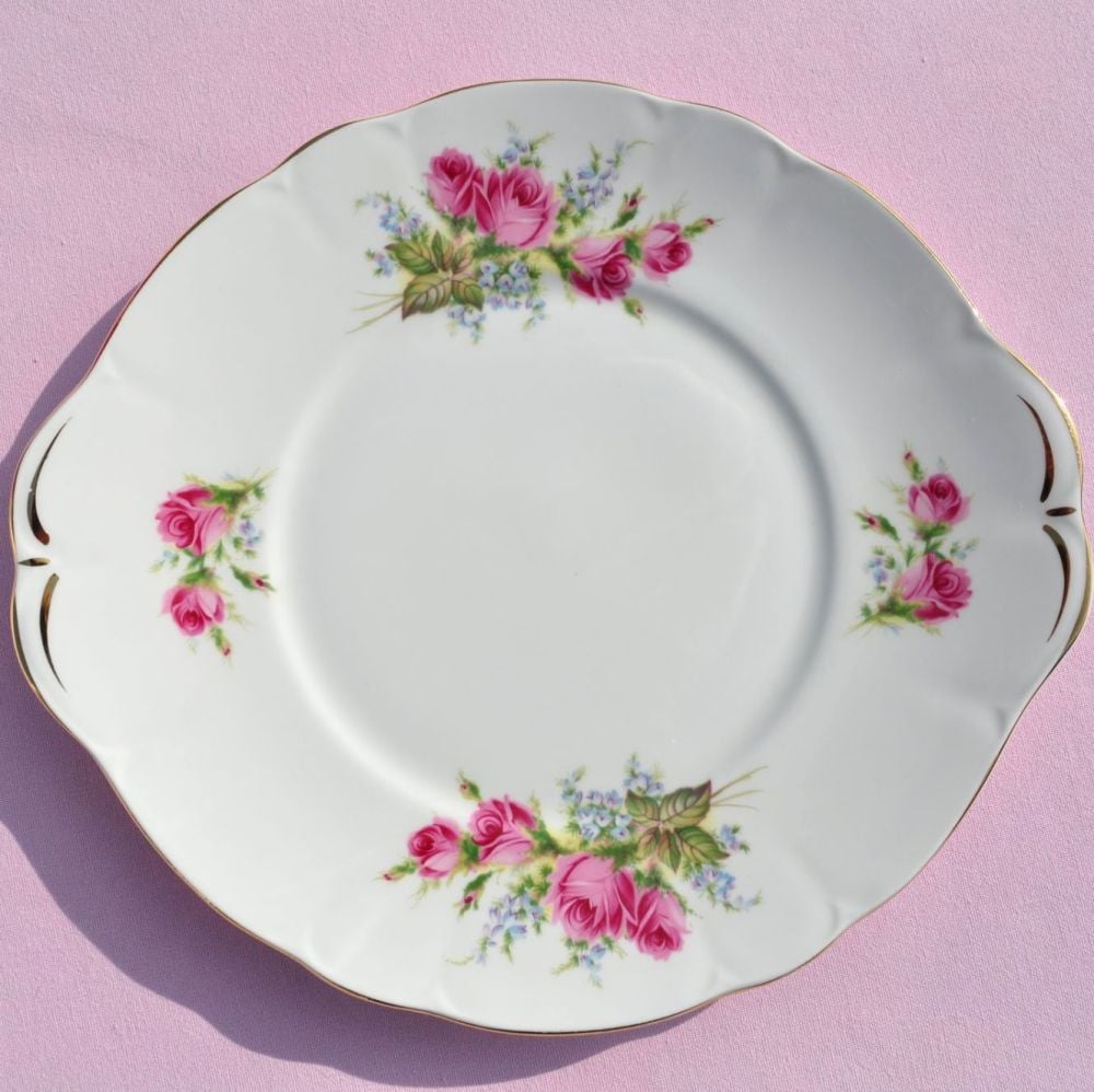 Duchess China Velvet Rose Vintage Cake Plate c.1950s