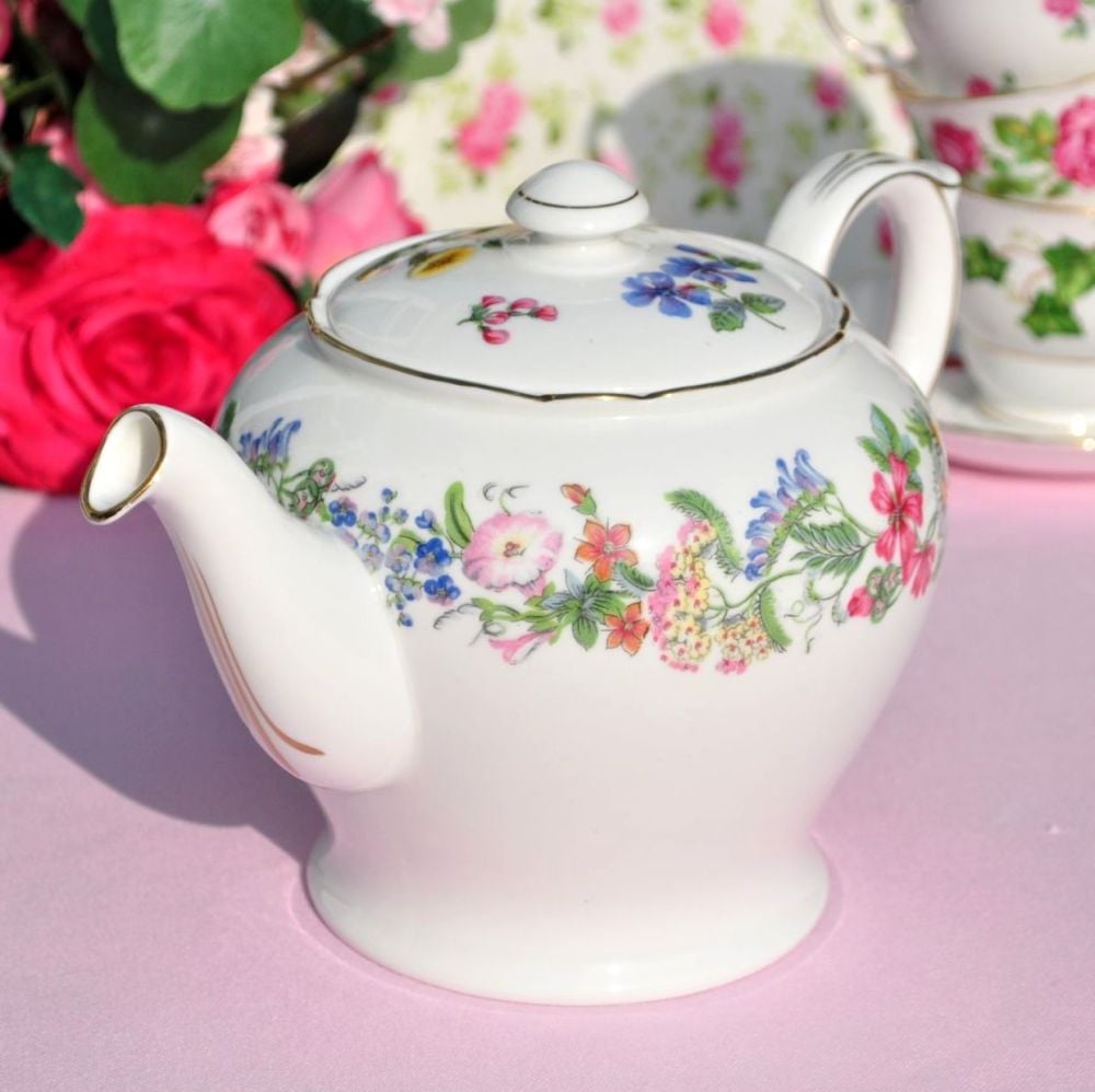 Shelley Hedgerow Vintage Fine Bone China Teapot c.1950s