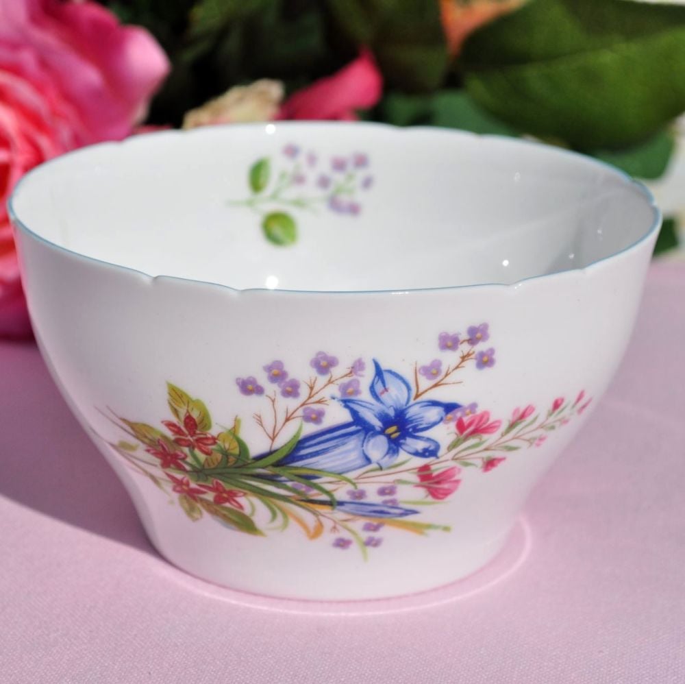 Shelley Wildflowers 13668 Vintage China Sugar Bowl