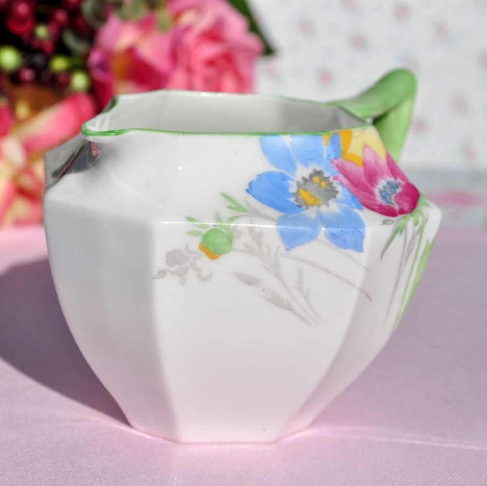 Shelley Anemone Vintage Fine Bone China Art Deco Milk Jug