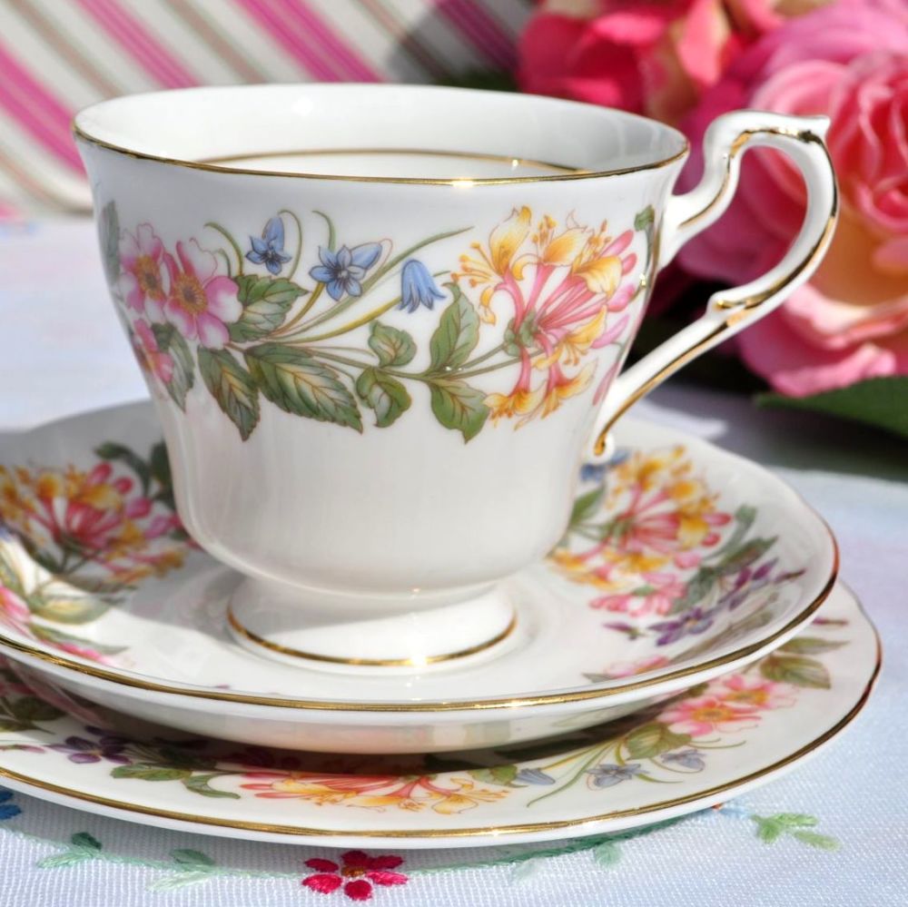 Paragon Country Lane Bone China Teacup Trio c.1956+
