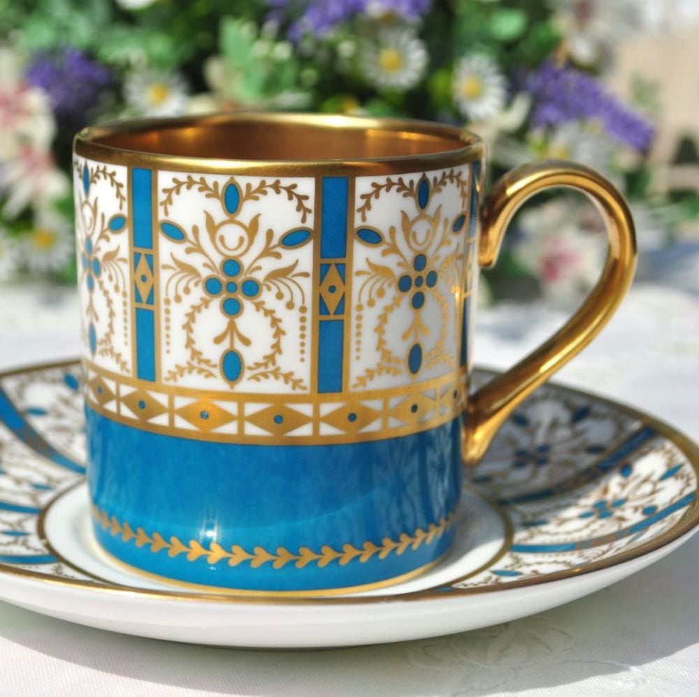 Minton Basilica Demitasse Coffee Cup and Saucer