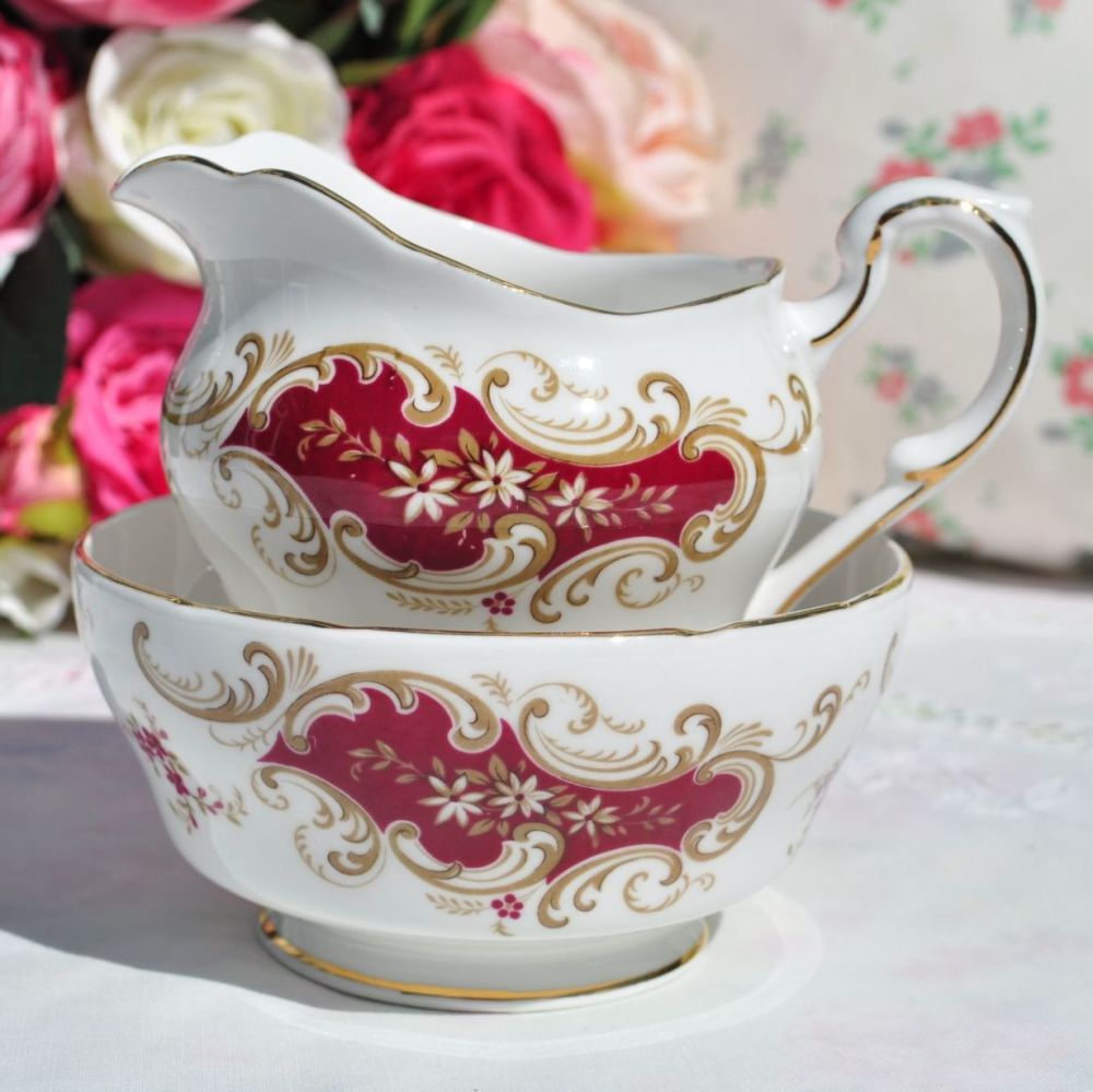 Paragon Majestic Vintage Fine Bone China Milk & Sugar Set.1957+