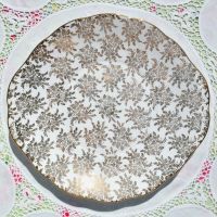 Royal Vale Gold Filigree Cake Plate c.1960s