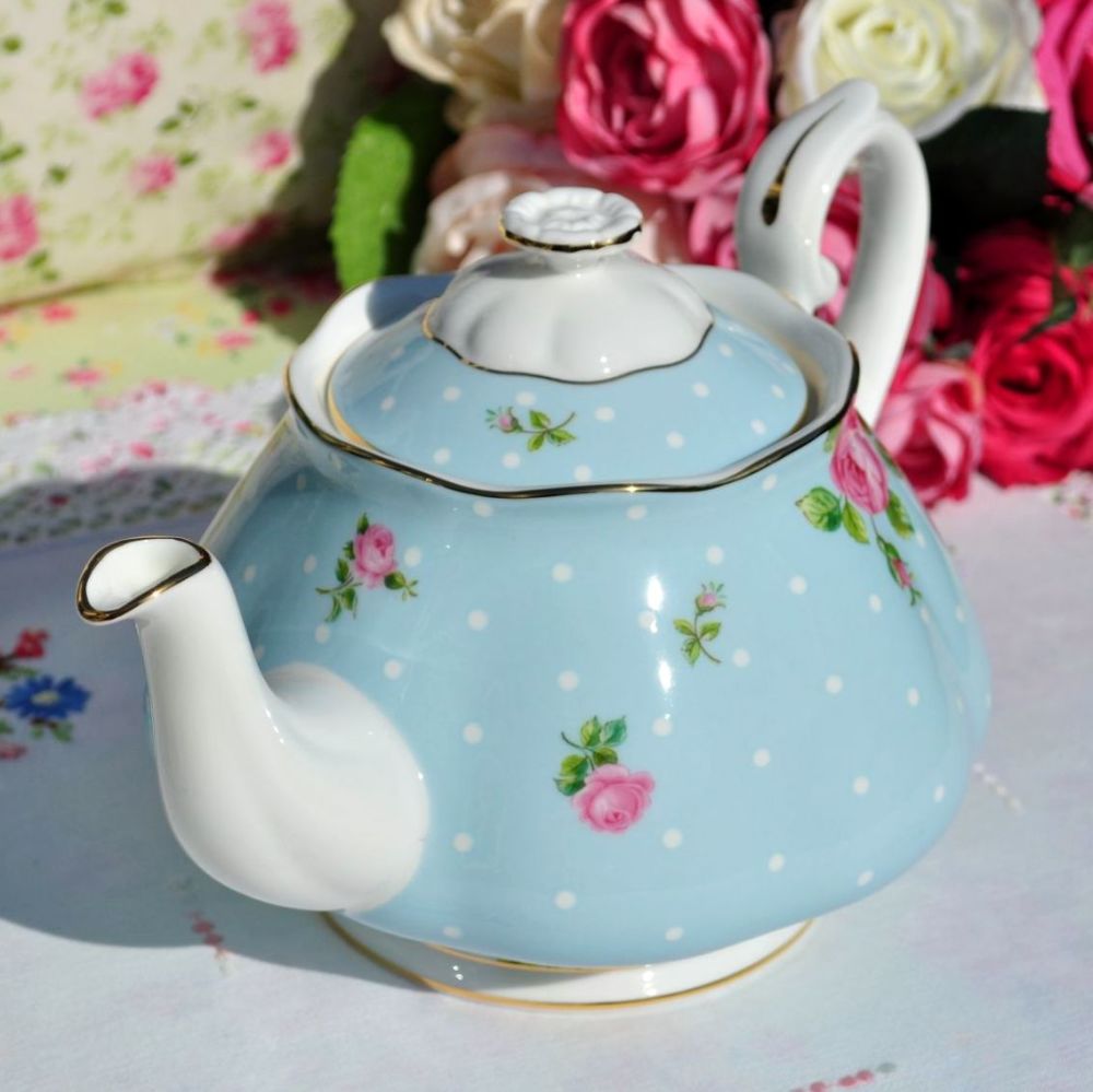 Royal Albert Polka Blue Teapot