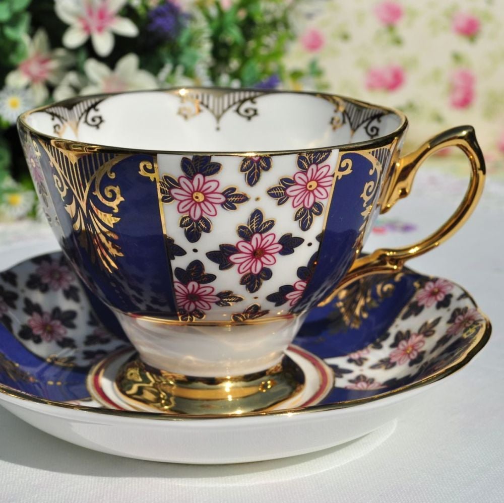 Royal Albert Regency Blue Teacup and Saucer