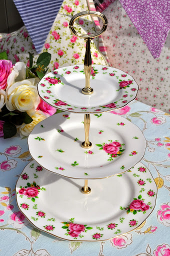 Afternoon garden tea party cake stand
