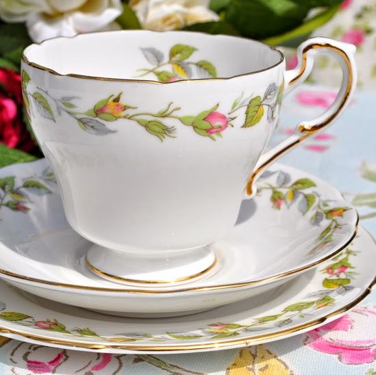 Royal Standard Nose Gay Rose Buds Vintage Fine Bone China Teacup Trio