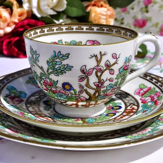Vintage Coalport Indian Tree China Plate Set