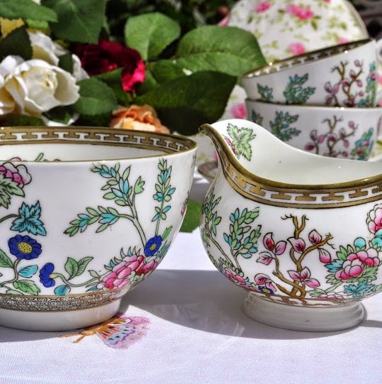 Coalport Indian Tree Vintage Cream Jug and Sugar Bowl