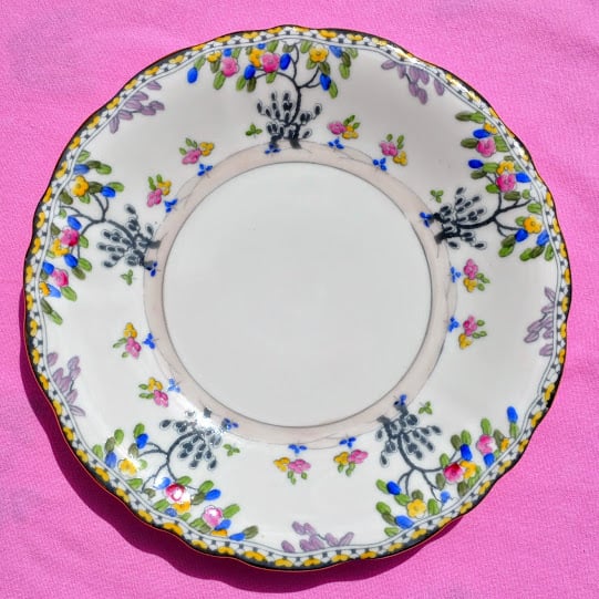 Royal Doulton Art Deco Hand Painted Cake Plate Pattern no. H.3758 c.1929