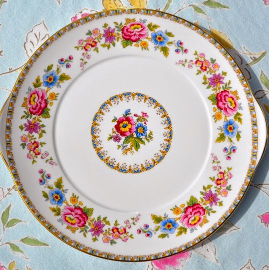 Royal Grafton Malvern Vintage Fine China Floral Cake Plate